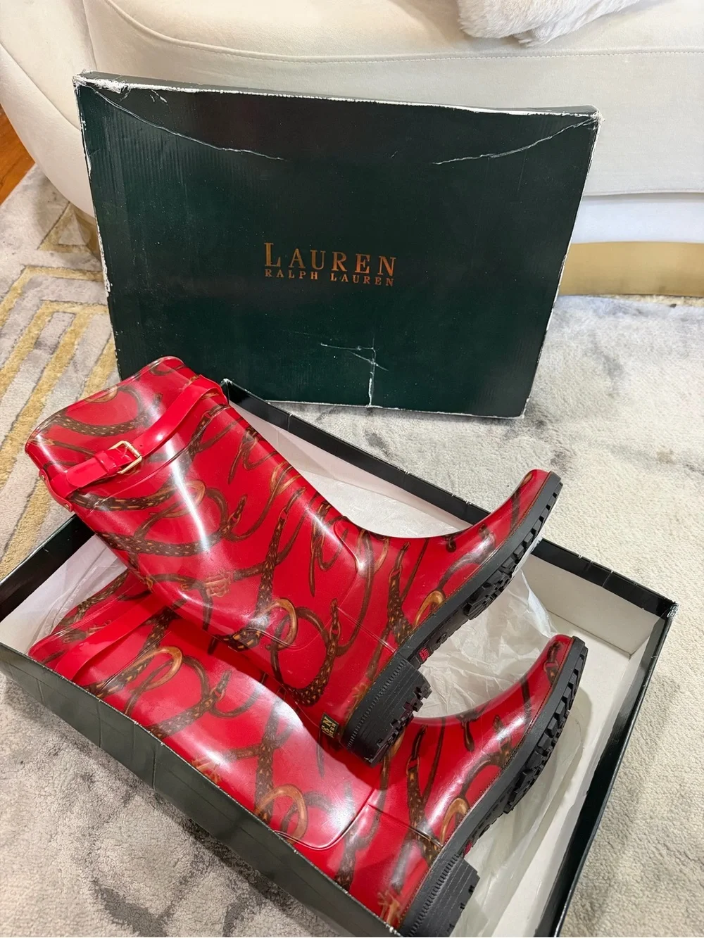 NWOT women’s Lauren Ralph Lauren Rossalyn II rain boots size 11